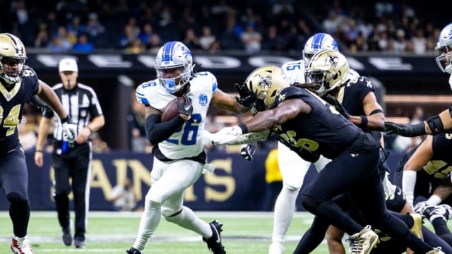Detroit Lions running back Jahmyr Gibbs.